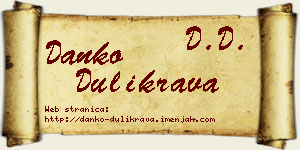 Danko Dulikrava vizit kartica